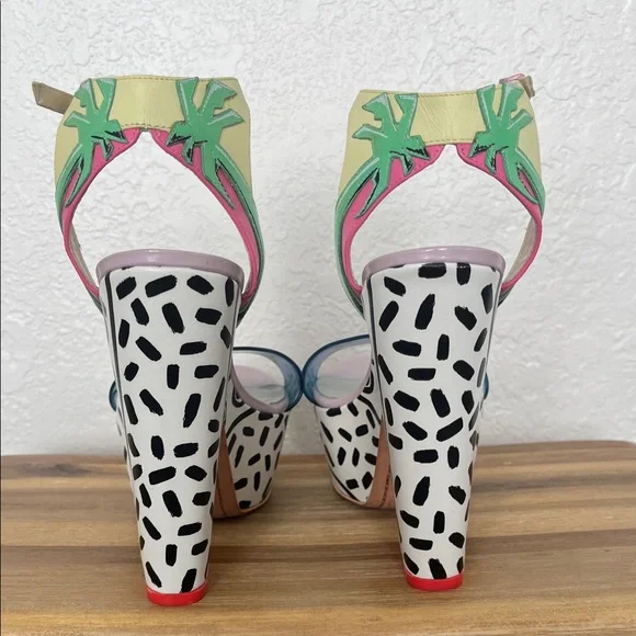 Sophia Webster Multicolor Graphic Platform Heels - Picture 7 of 10